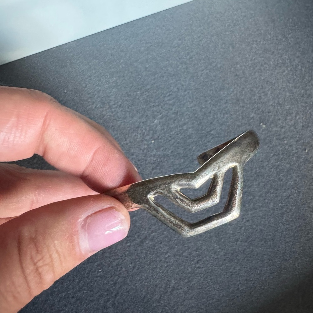 Vintage Sterling Silver Geometric Women's Cuff Bracelet